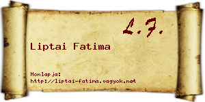 Liptai Fatima névjegykártya